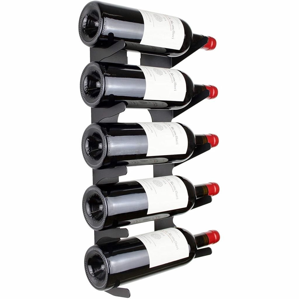 Portabottiglie Da Parete In Metallo Per Vino - Espositore Per 12 Bottiglie, Per Casa, Bar E Cantina
